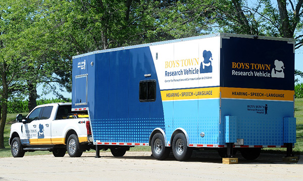 Photo of Boys Town mobile research trailer
